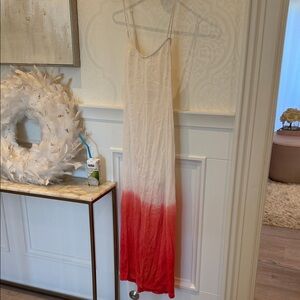 Aerie Red and White Ombre Chemise